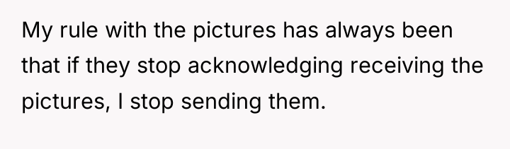 My rule with the pictures has always been that if...