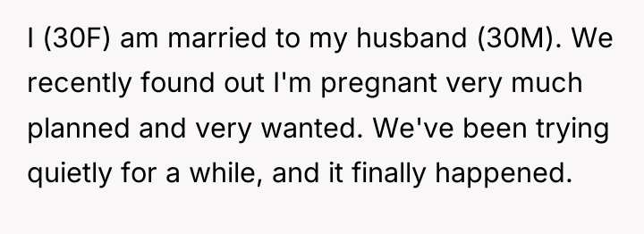 I (30F) am married to my husband (30M). We recently...