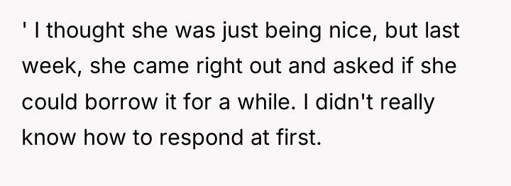 ' I thought she was just being nice, but last...