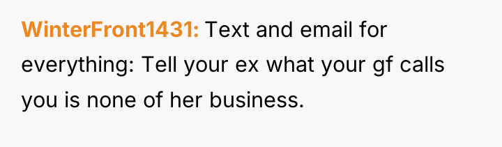 WinterFront1431 Text and email for everything: Tell your ex what...