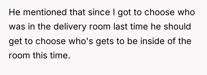 He mentioned that since I got to choose who was...