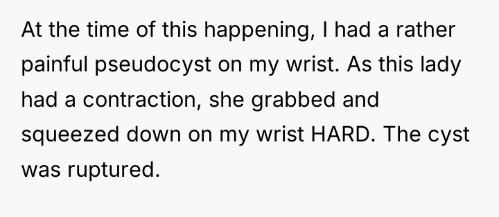 At the time of this happening, I had a rather...