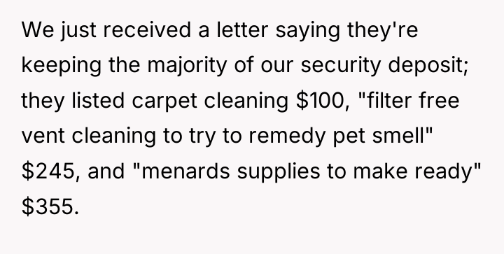 We just received a letter saying they're keeping the majority...