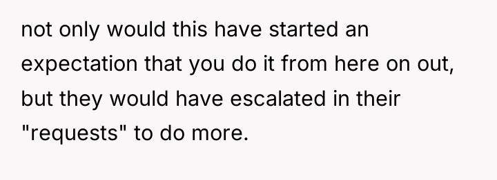 not only would this have started an expectation that you...