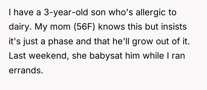 I have a 3-year-old son who's allergic to dairy. My...