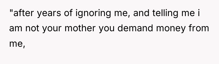 "after years of ignoring me, and telling me i am...