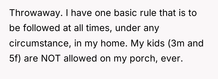 Throwaway. I have one basic rule that is to be...