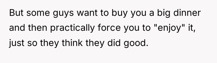 But some guys want to buy you a big dinner...