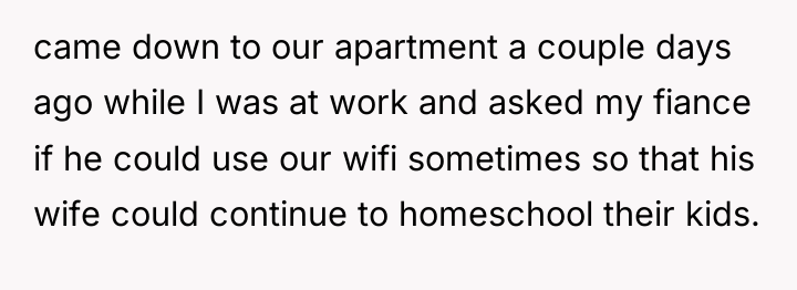 came down to our apartment a couple days ago while...