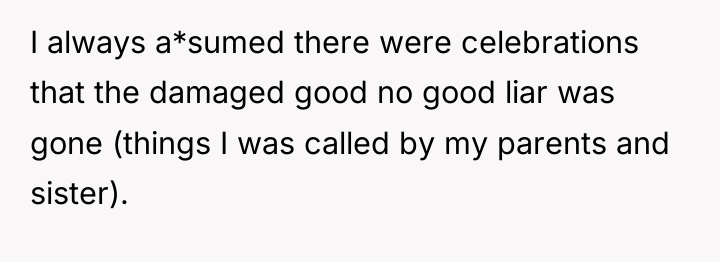 I always a*sumed there were celebrations that the damaged good...