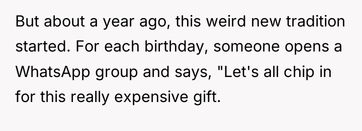 But about a year ago, this weird new tradition started....