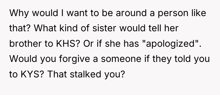 Why would I want to be around a person like...