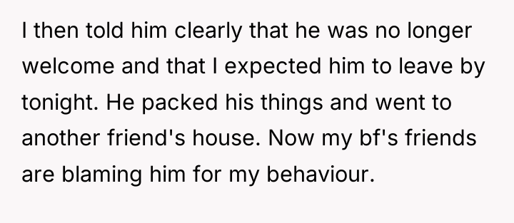I then told him clearly that he was no longer...