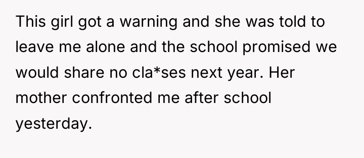 This girl got a warning and she was told to...