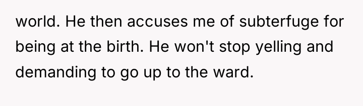 world. He then accuses me of subterfuge for being at...