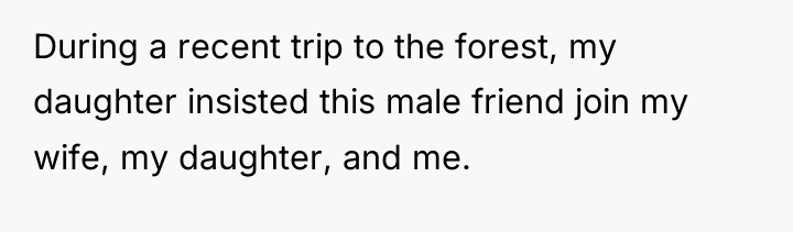 During a recent trip to the forest, my daughter insisted...
