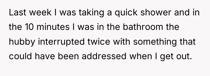 Last week I was taking a quick shower and in...