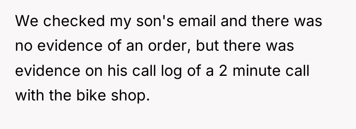 We checked my son's email and there was no evidence...