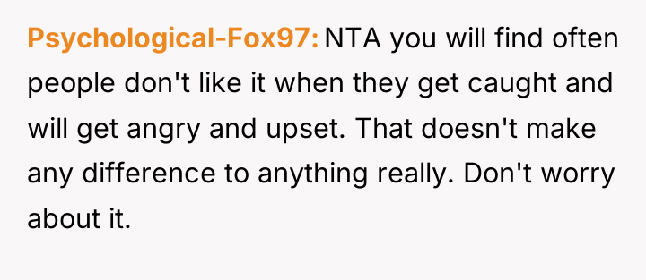 Psychological-Fox97 NTA you will find often people don't like it...