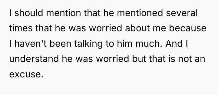 I should mention that he mentioned several times that he...