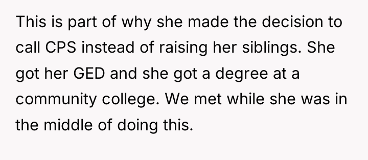 This is part of why she made the decision to...
