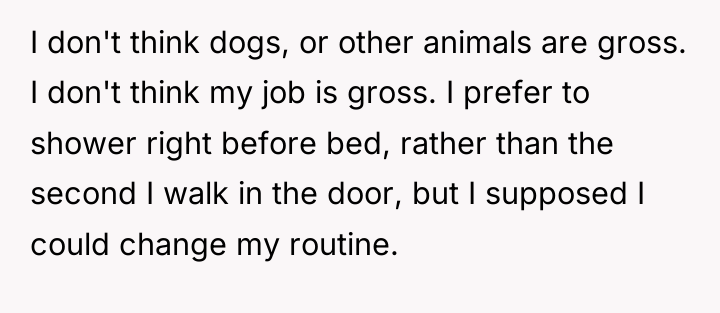 I don't think dogs, or other animals are gross. I...