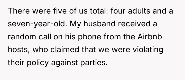 There were five of us total: four adults and a...