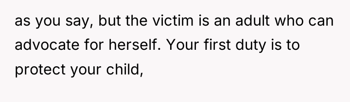 as you say, but the victim is an adult who...