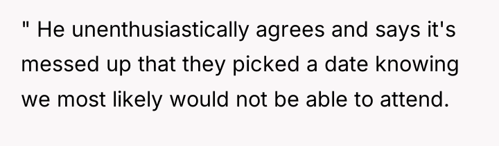 " He unenthusiastically agrees and says it's messed up that...