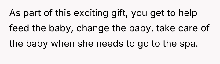 As part of this exciting gift, you get to help...