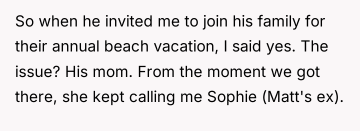 So when he invited me to join his family for...