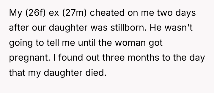 My (26f) ex (27m) cheated on me two days after...