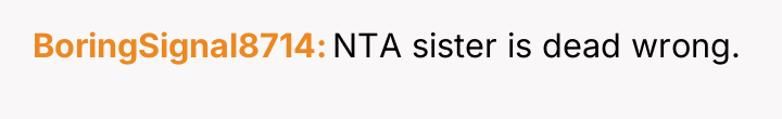 BoringSignal8714 NTA sister is dead wrong.