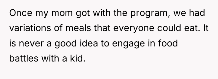 Once my mom got with the program, we had variations...