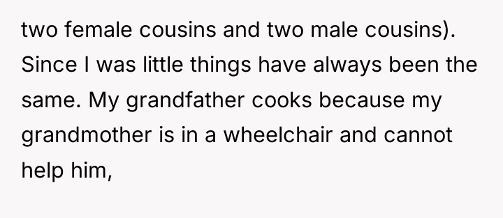 two female cousins and two male cousins). Since I was...