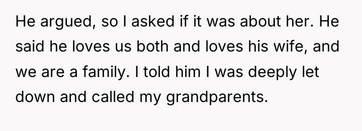He argued, so I asked if it was about her....