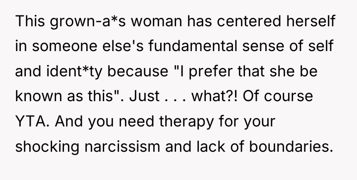This grown-a*s woman has centered herself in someone else's fundamental...