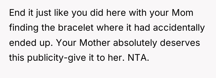 End it just like you did here with your Mom...