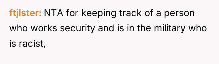 ftjlster NTA for keeping track of a person who works...