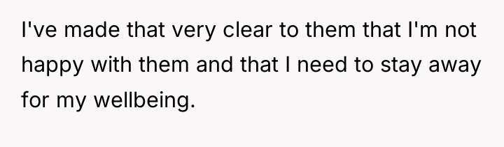 I've made that very clear to them that I'm not...
