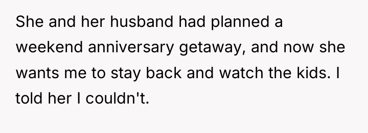 She and her husband had planned a weekend anniversary getaway,...