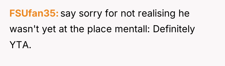 FSUfan35 say sorry for not realising he wasn't yet at...