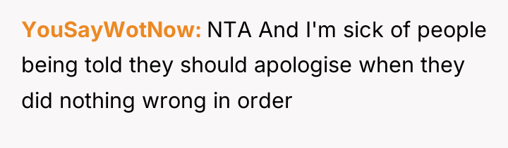 YouSayWotNow NTA And I'm sick of people being told they...