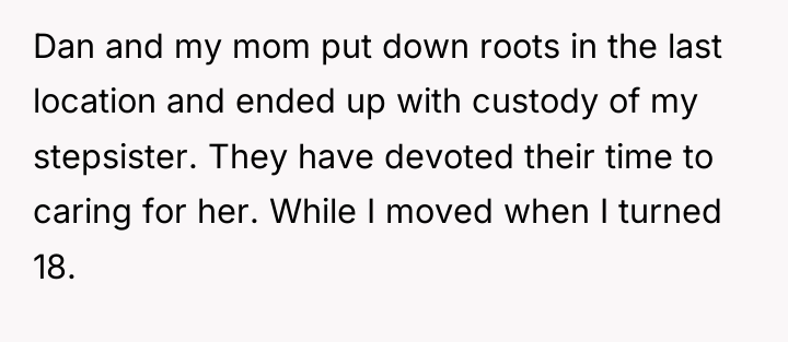 Dan and my mom put down roots in the last...