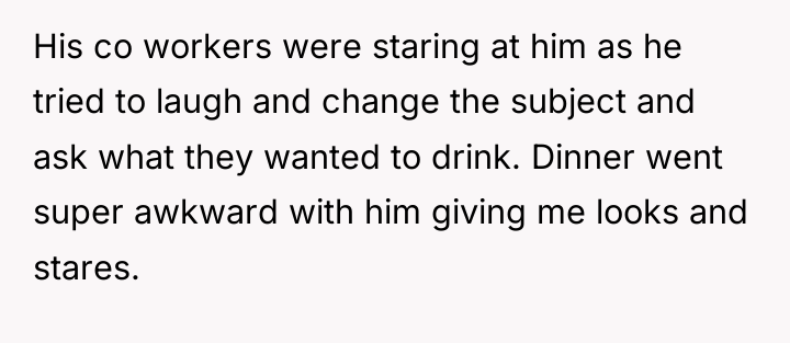 His co workers were staring at him as he tried...