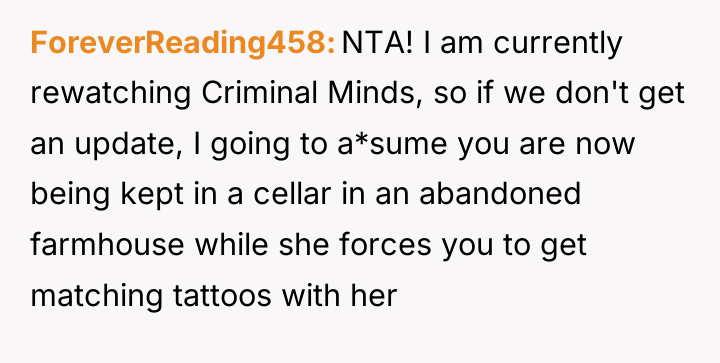 ForeverReading458 NTA! I am currently rewatching Criminal Minds, so if...