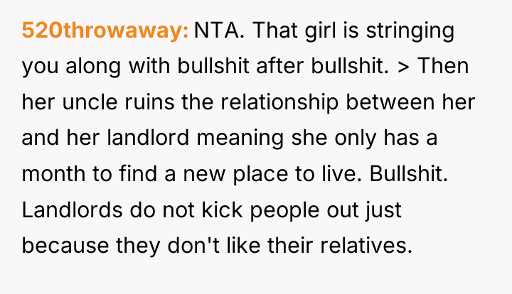 520throwaway NTA. That girl is stringing you along with bullshit...