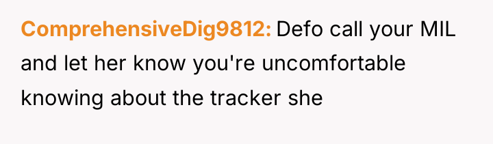 ComprehensiveDig9812 Defo call your MIL and let her know you're...