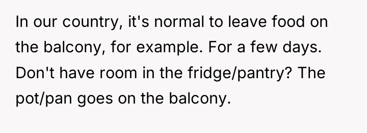 In our country, it's normal to leave food on the...