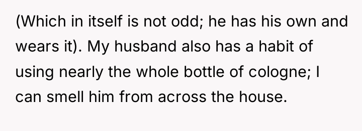 (Which in itself is not odd; he has his own...